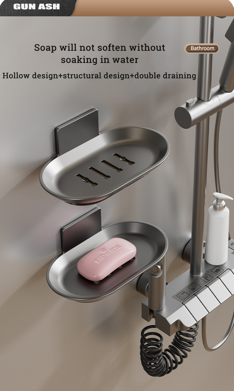 [FUN] Perforation-free Soap Box Wall-Mounted Soap Rack Space Aluminum ...