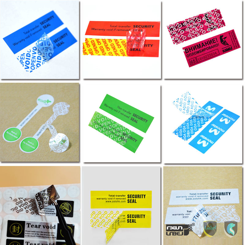 customized invalid torn fragile date sticker anti-disassembly ...