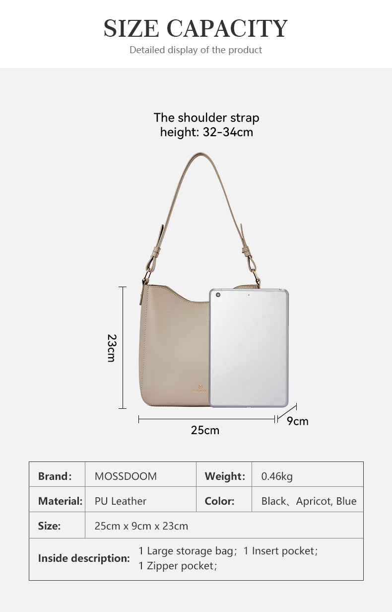MOSSDOOM Simple Style Fashion Women's Shoulder Bag | Shopee Malaysia