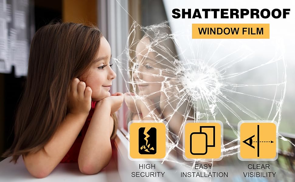 Explosion-Proof Glass Window Film PET Safety And Security Transparent ...
