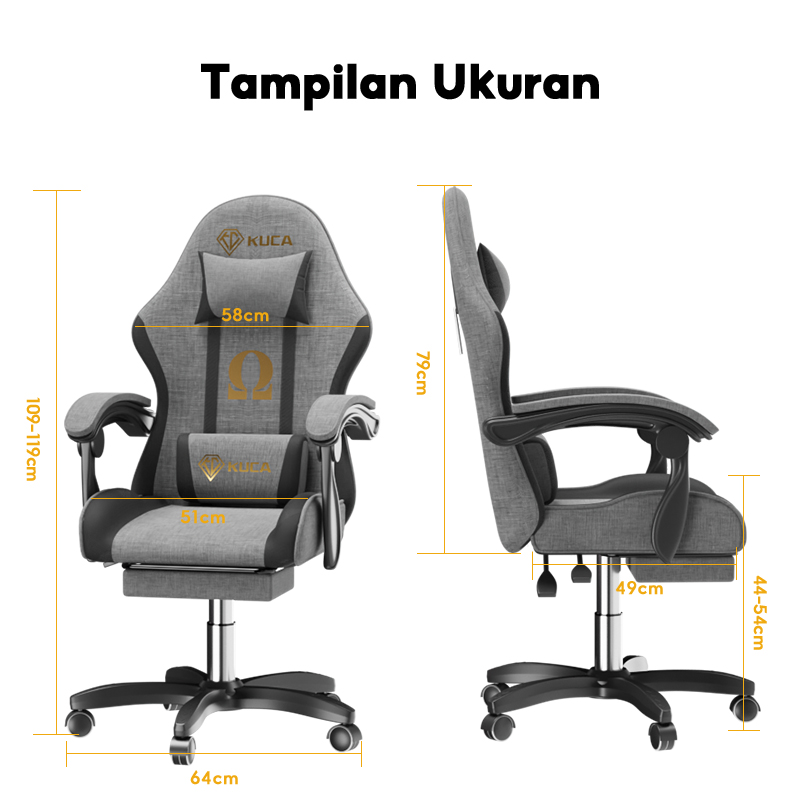 2023NEW KUCA kerusi gaming Technical cloth Material gaming chair fabric chair ergonomic chair