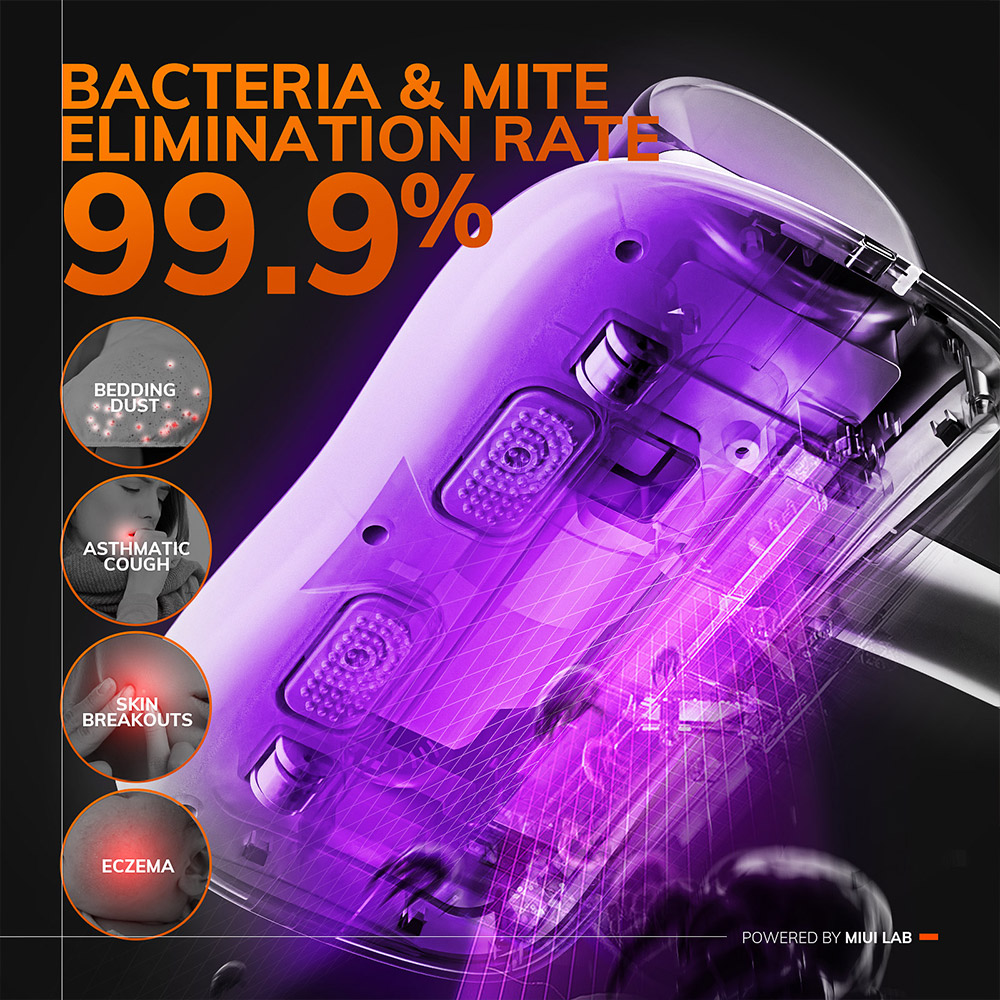 MIUI portable mini mite removal vacuum cleaner with 100% dust and ...