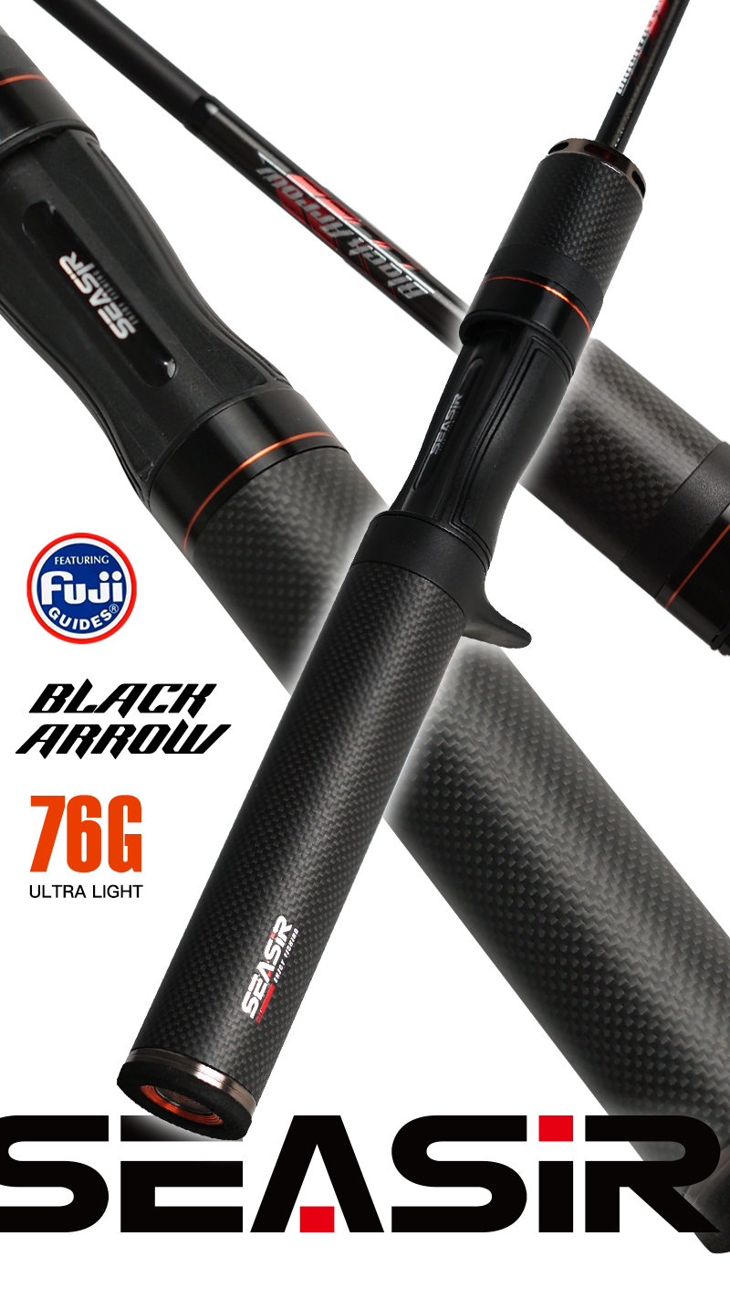 ロッド Black Arrow 107M Monster Surf Special SEASIR Black Arrow Fishing Rod 4.92FT 76G Lure Weight 0.8