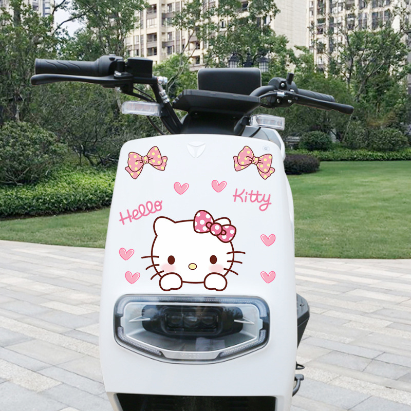 HL KITTY Motorcycle Cute Sticker Cartoon Sticker Hello Kitty Car ...