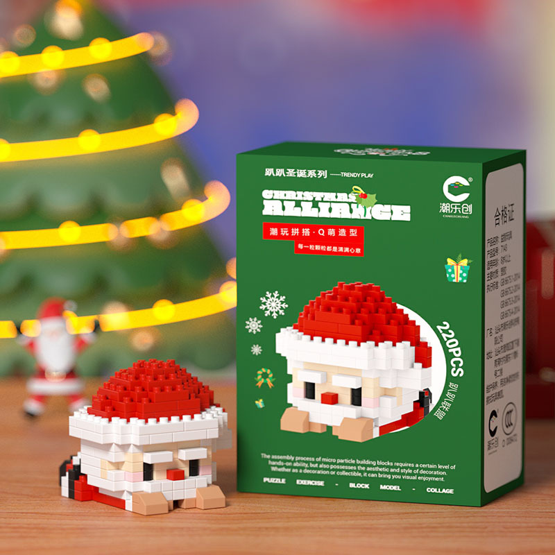 christmas series Santa Claus Elk Snowman building block toy gift ...