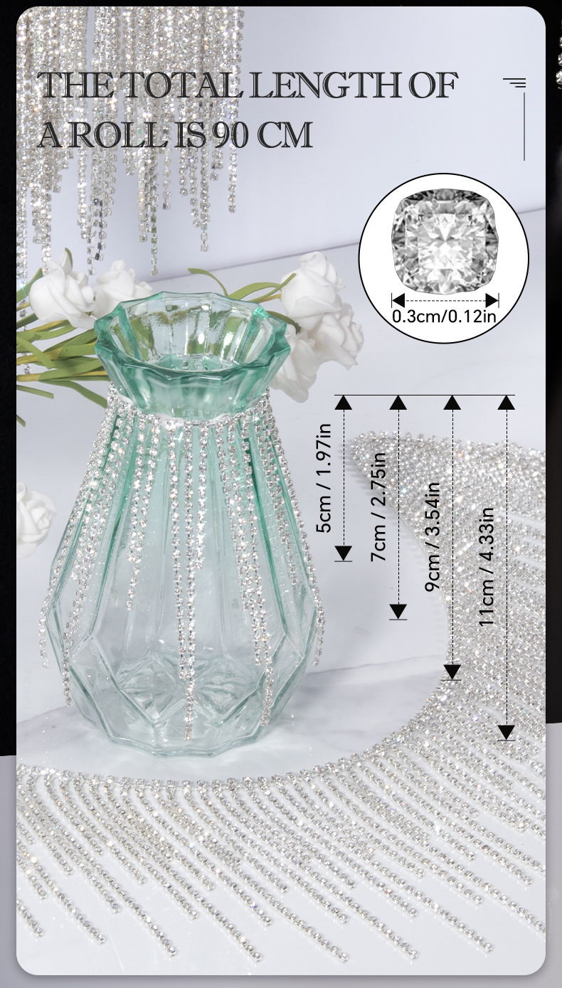 Qiao Crystal Irregular Rhinestone Trim (1 Yard) | Shopee Malaysia