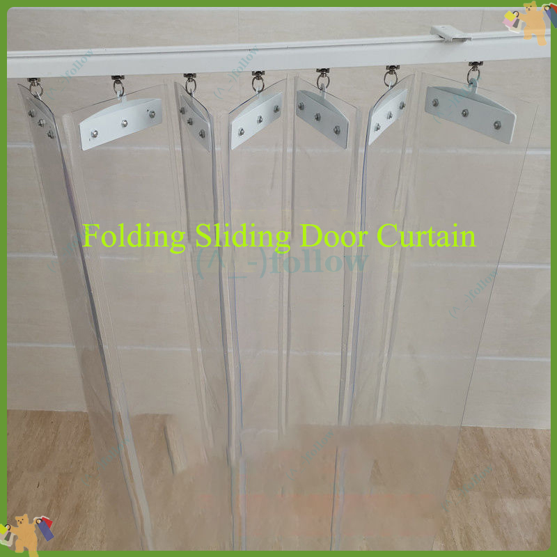 Transparent Transparent Sliding Soft Door Curtain Sliding Foldable pvc ...