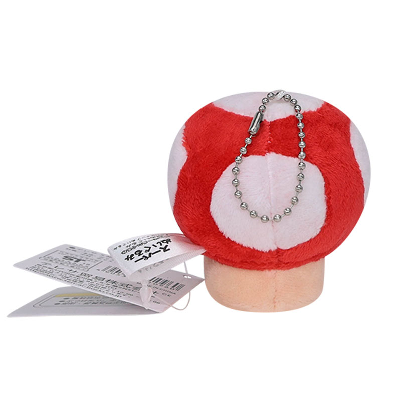 8cm Japan Nintendo Game Super Mario Bros. Toad Red Mushroom Key Chain ...