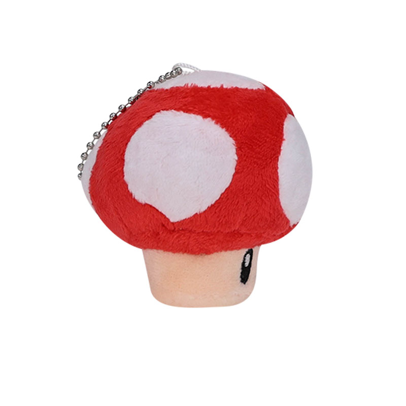 8cm Japan Nintendo Game Super Mario Bros. Toad Red Mushroom Key Chain ...
