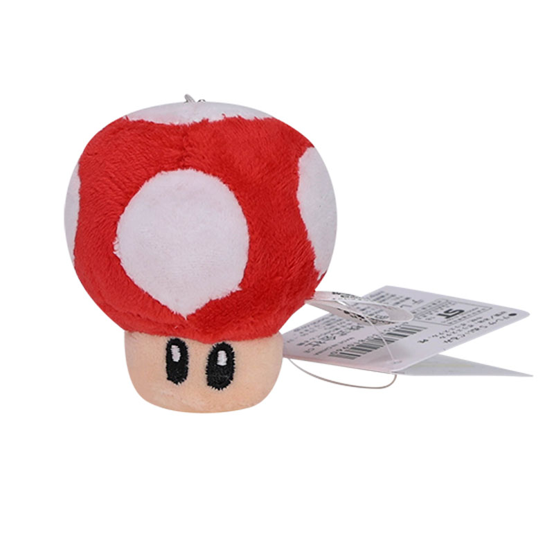 8cm Japan Nintendo Game Super Mario Bros. Toad Red Mushroom Key Chain ...