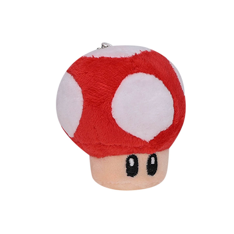 8cm Japan Nintendo Game Super Mario Bros. Toad Red Mushroom Key Chain ...