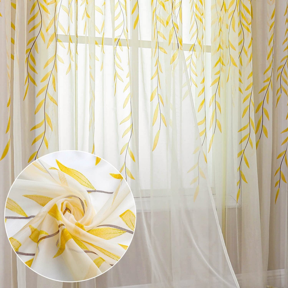 100*200cm Romantic Heart-shaped String Sheer Curtains Window Room Line ...
