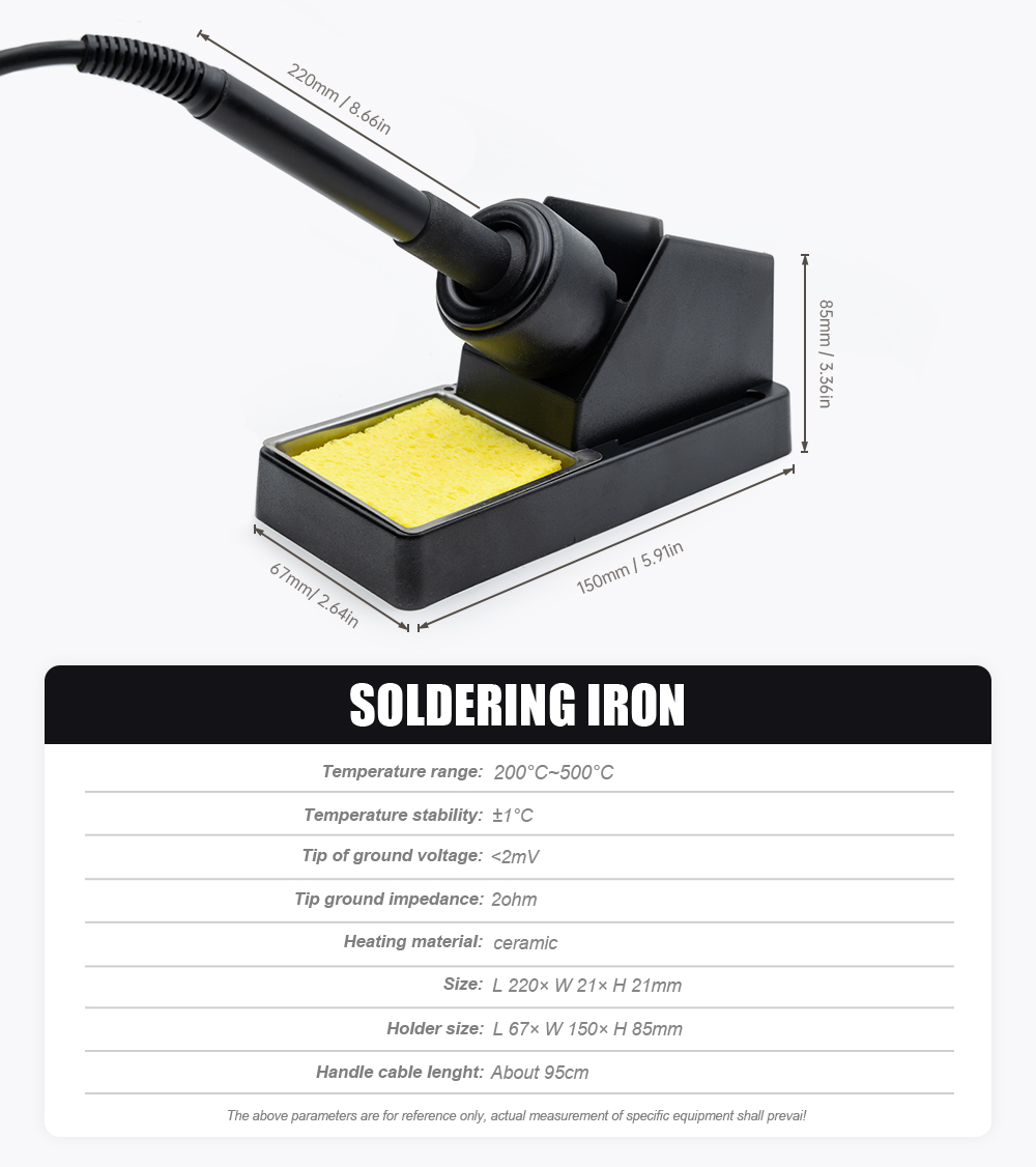 thumbnail image 2 of JCD 8586D Soldering Station – 60W Iron & 700W Hot Air Gun Combo, Digital Display 2 of 4