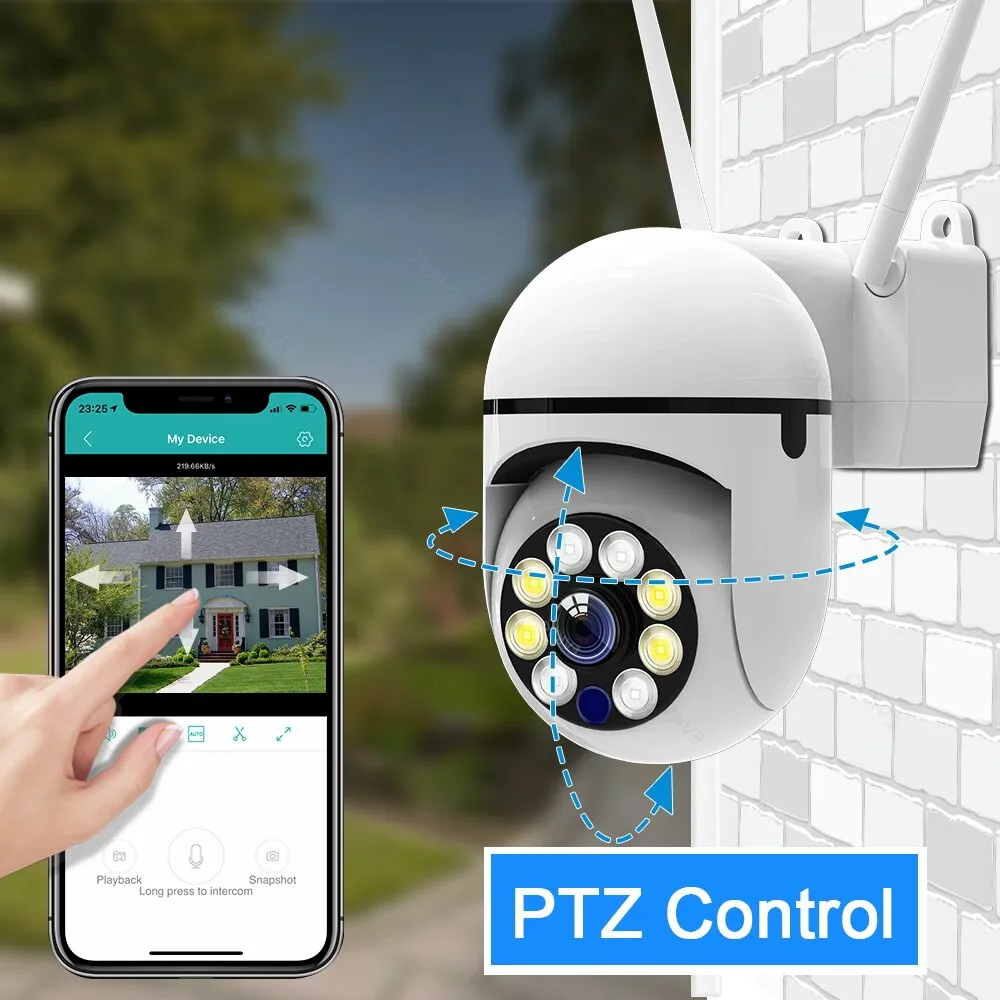 Alexa 4MP 5G WiFi IP Camera 5X Zoom PTZ Surveillance Camera Color Night ...