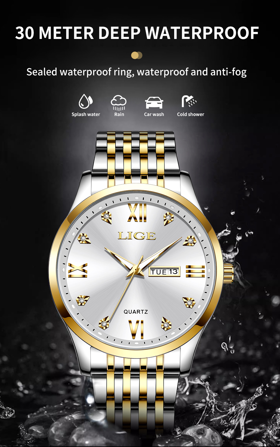 Mens Watches Relojes Lige Amazon LIGE Fashion Casual Man Watch
