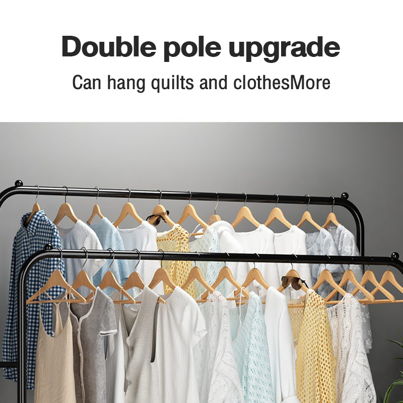 Single Pole Strong Steel Structure Laundry Rack Hanging Organizer ...