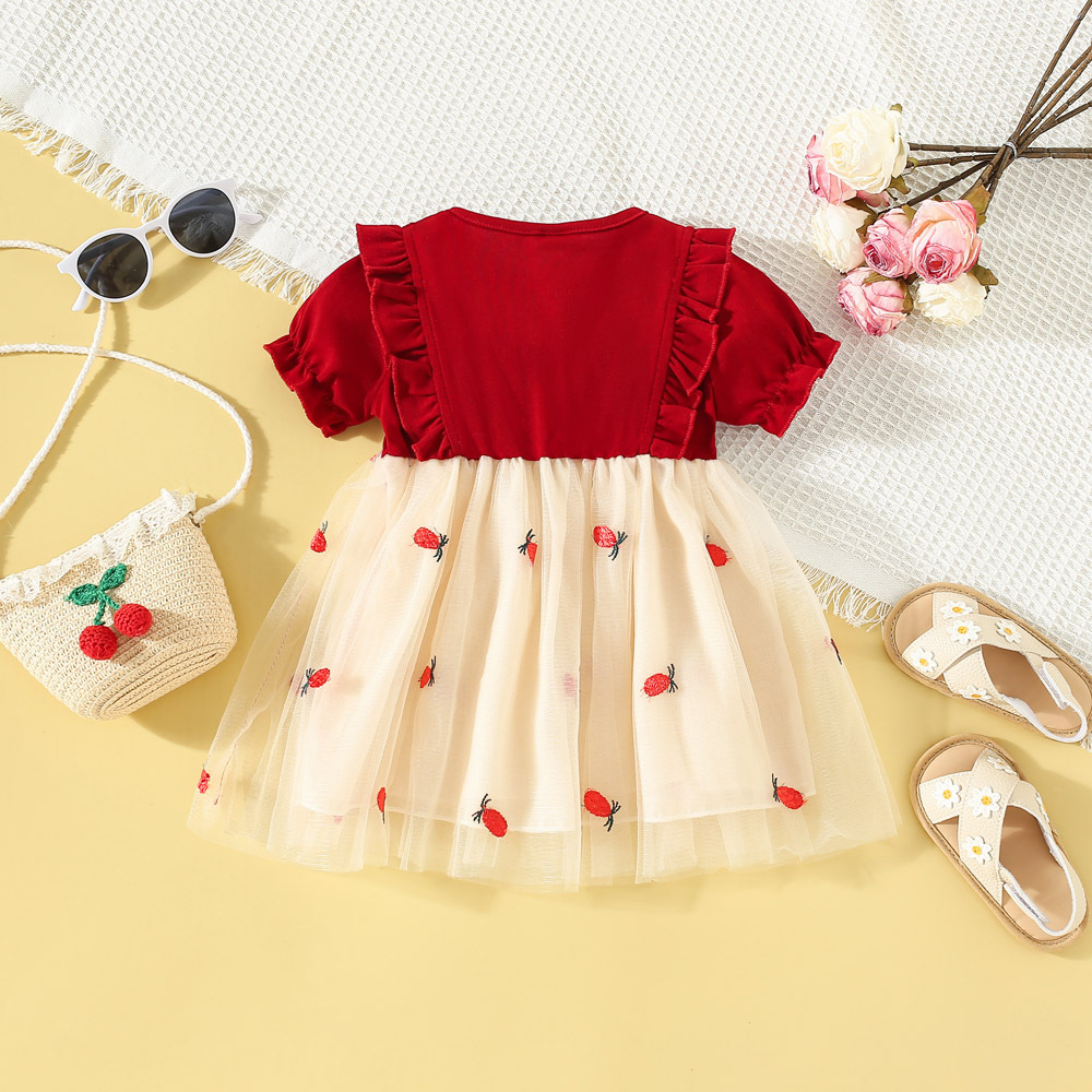 Korean Style Women's Baby Dress White Classic Style Two-piece Set