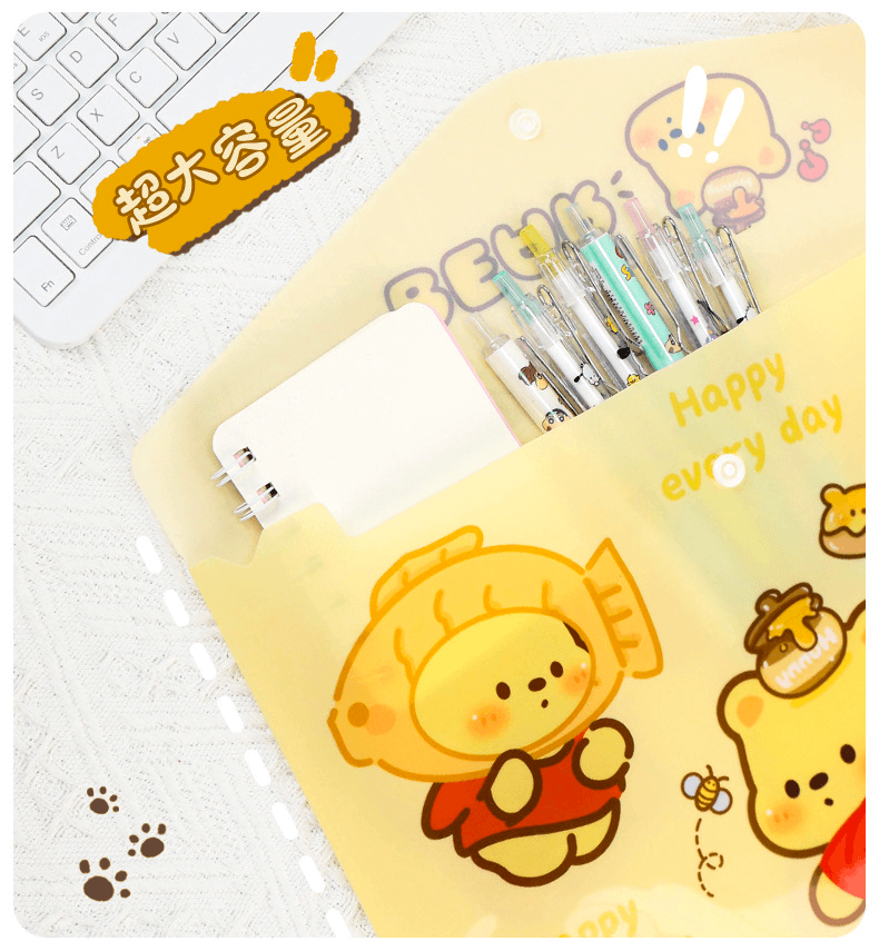 Sanrio Cute A4 Student File Bag, Test Paper Storage Bag, Transparent ...