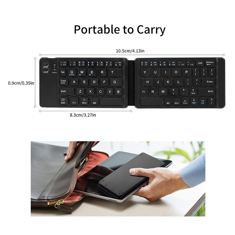 Ultra thin Keyboard Wireless Bluetooth Folding Keyboard Portable ...