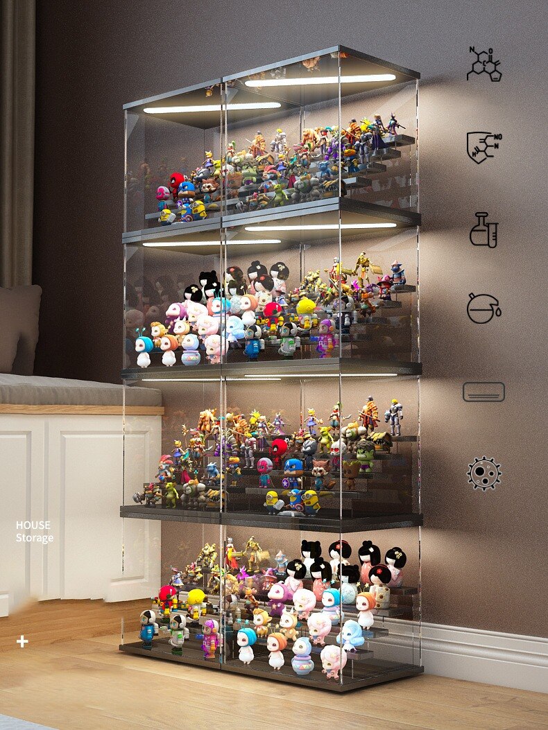 2-5 Layers Of Acrylic Display Box With Lights（Ready stock） | Shopee ...