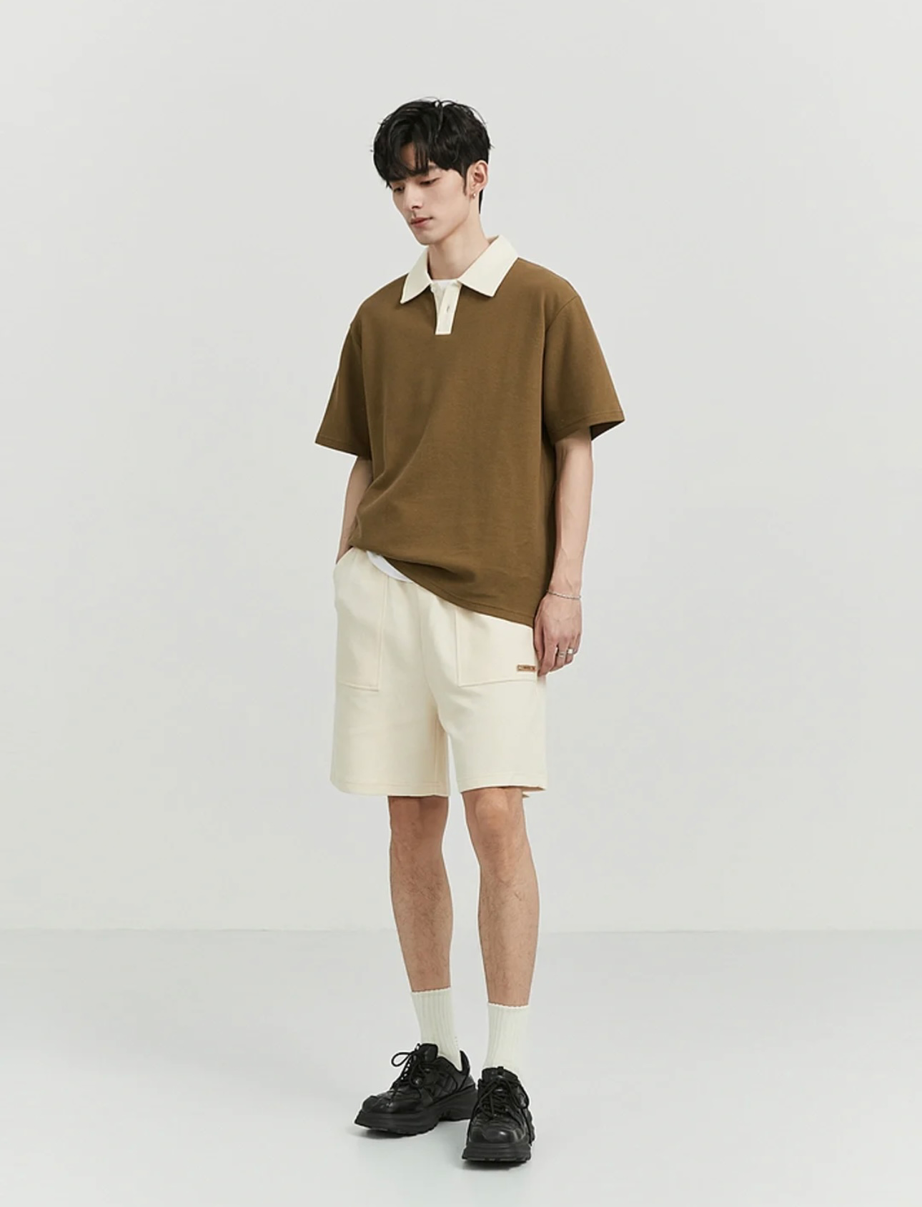 【READY STOCK】ProMan Korean Style Polo shirt Short Sleeve Waffle Fashion ...