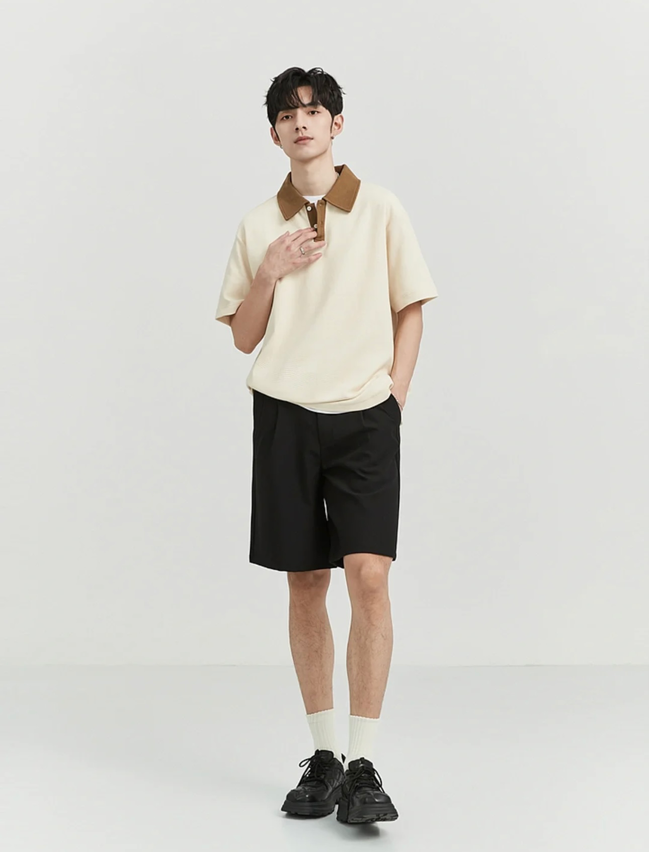 【READY STOCK】ProMan Korean Style Polo shirt Short Sleeve Waffle Fashion ...