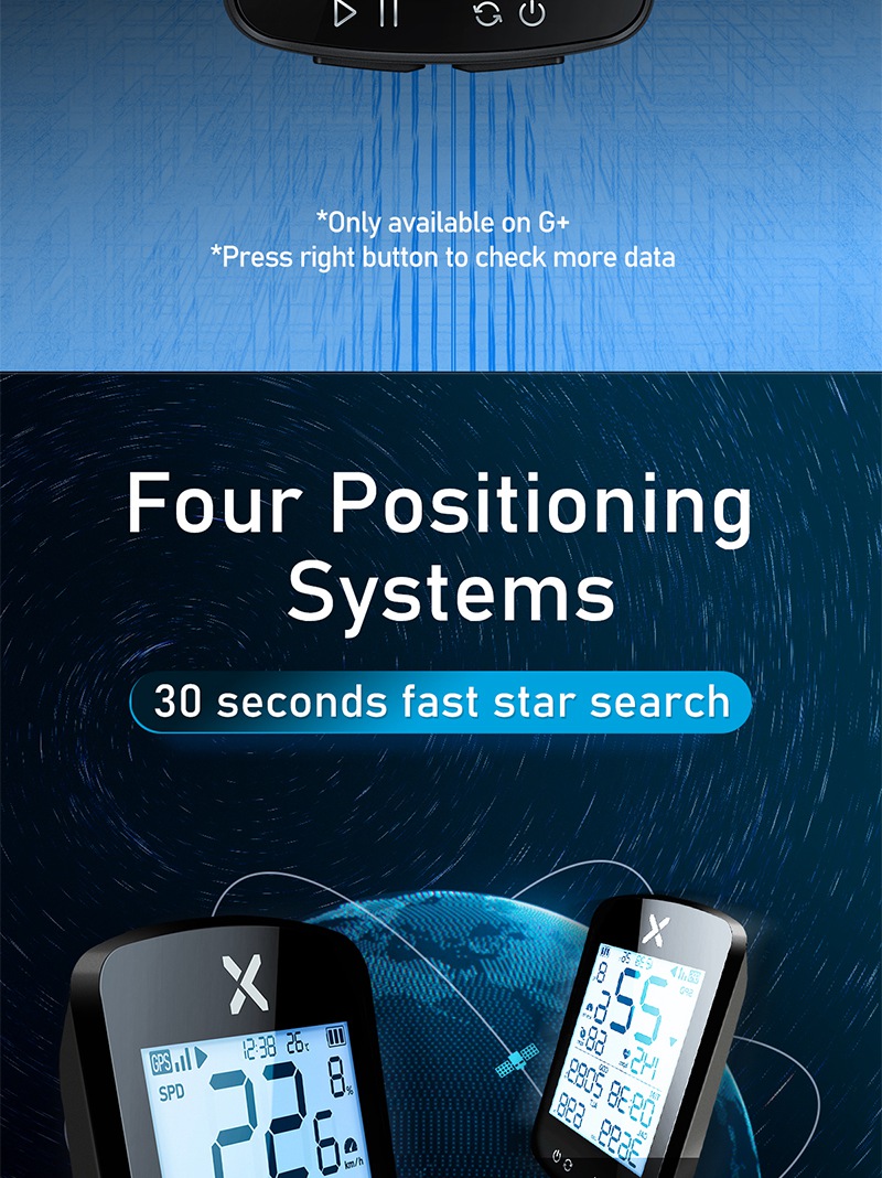 XOSS G2 G2+ Plus GPS Bike Computer Wireless Cycling Speedometer Road ...