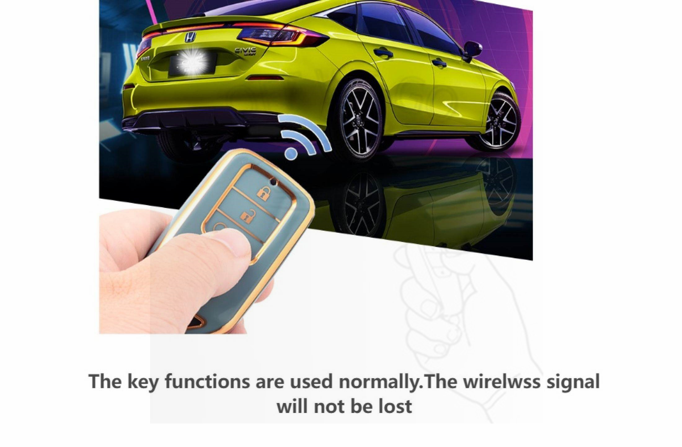 OFF WE GO Honda Civic WRV CRV HRV BRV City Car TPU Key Cover Remote ...