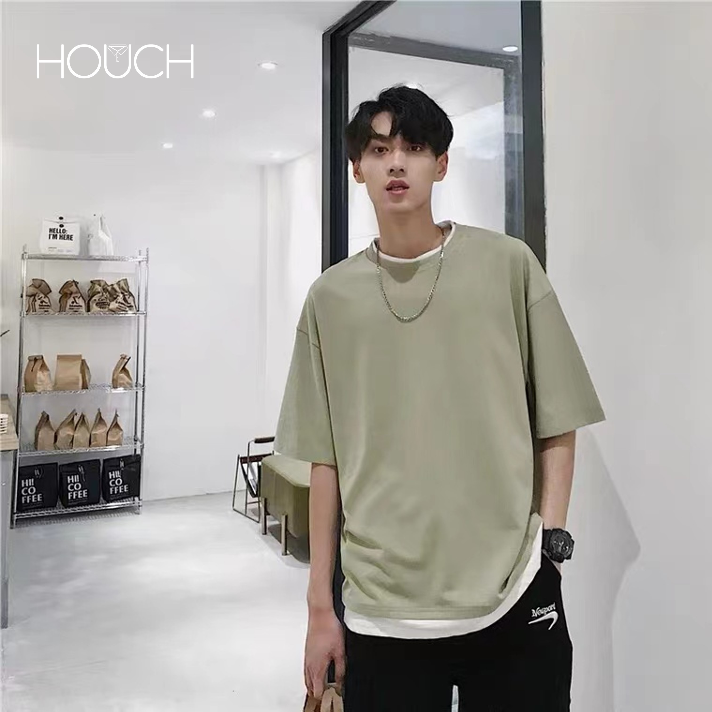 Korean oversized shop t shirt men