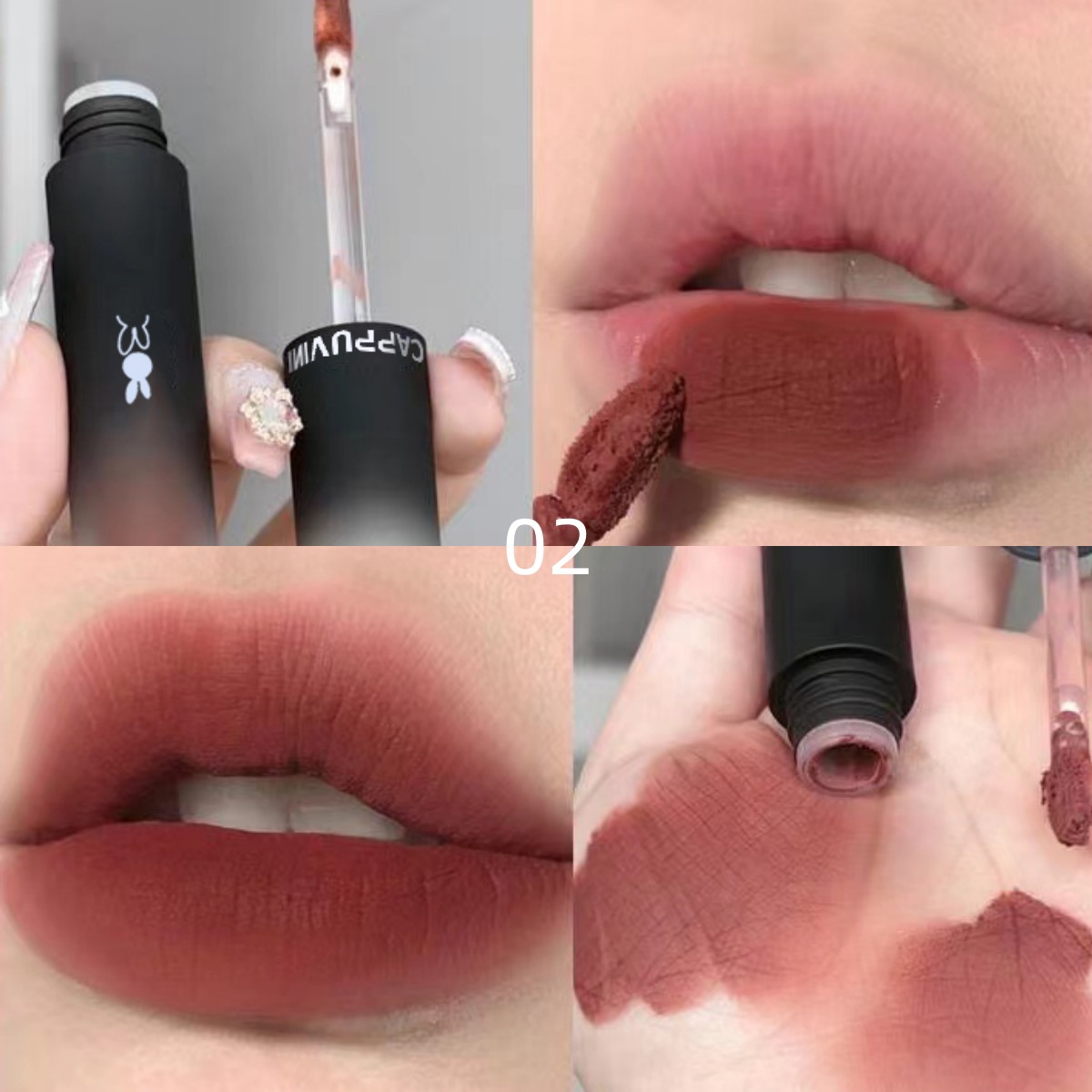 New arrival CAPPUVINI black rabbit lipstick waterproof lip mud velvet ...