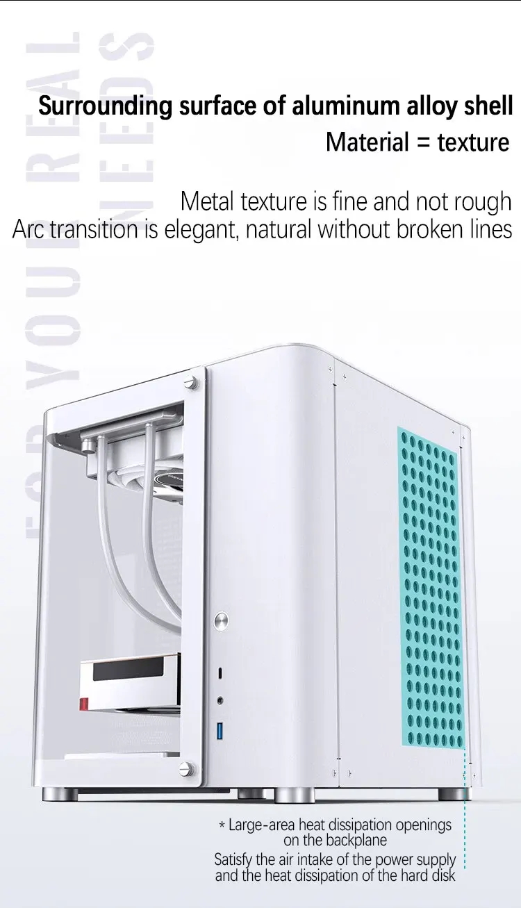 JONSBO TK1 MATX/ITX Mini PC Case Ring tempered glass side transparent