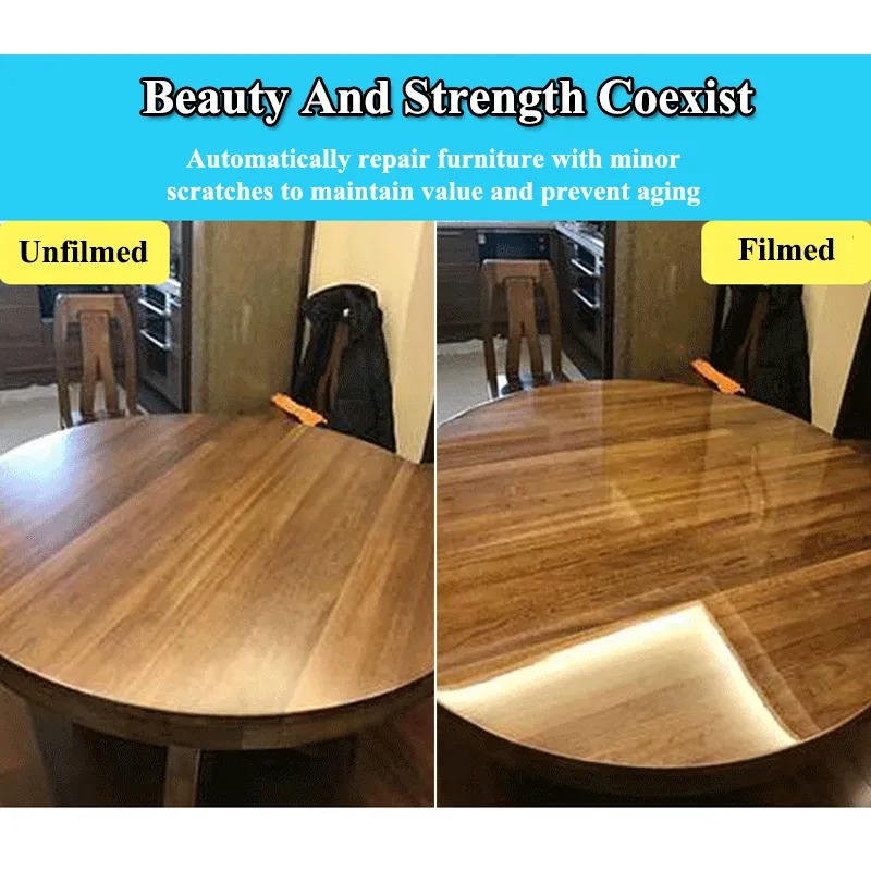 2mil Self-adhesive Transparent Film Marble Wood Desktop Protective Film ...