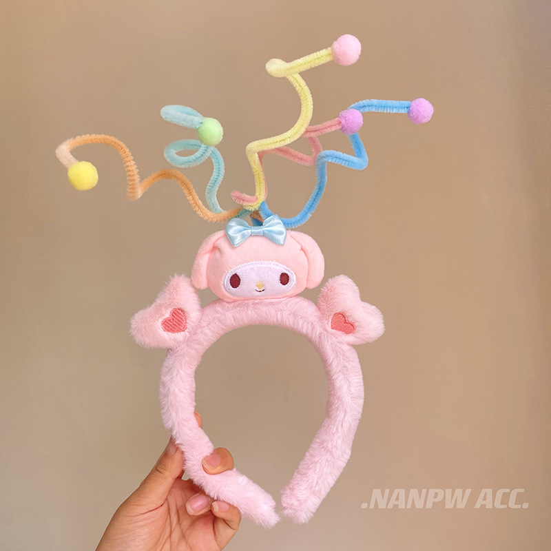 Cute Flower Headband With Caterpillar And Yellow Flower, Cute