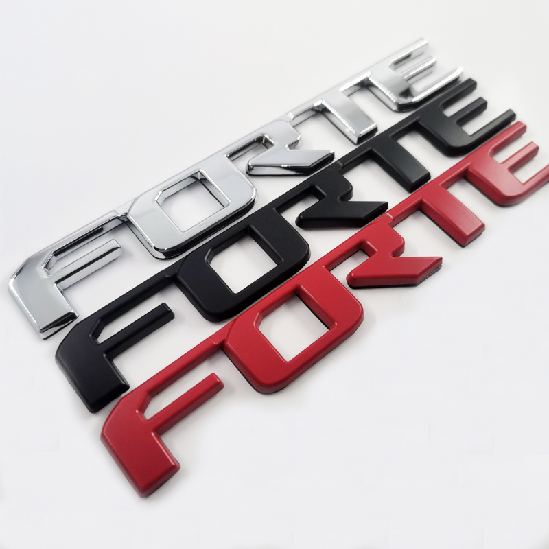 1 x Metal FORTE Letter Logo Car Auto Rear Trunk Lid Emblem Badge ...