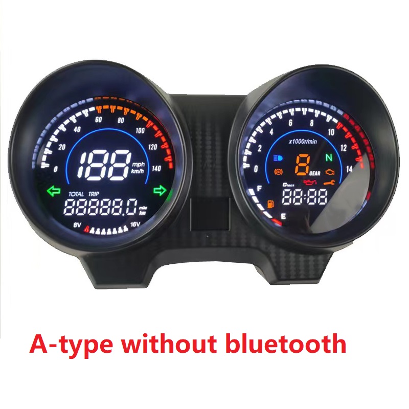 Digital LED Dashboard Electronic Motorcycle RPM Speedometer For Brazil ...