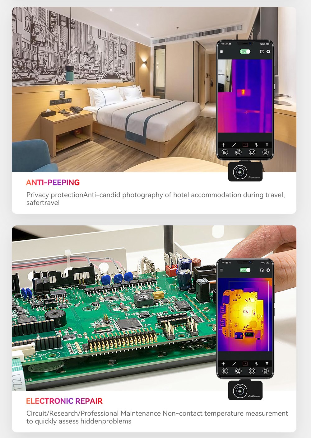 A-BF RX-450 Infrared Thermal Imager Industrial Circuit Board P2 Floor ...