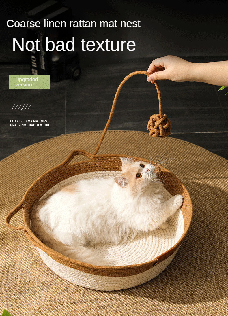 Pet Bed Pet Cushion Kucing Pet Sleeping Mat Natural Pet Sleeping Basket ...