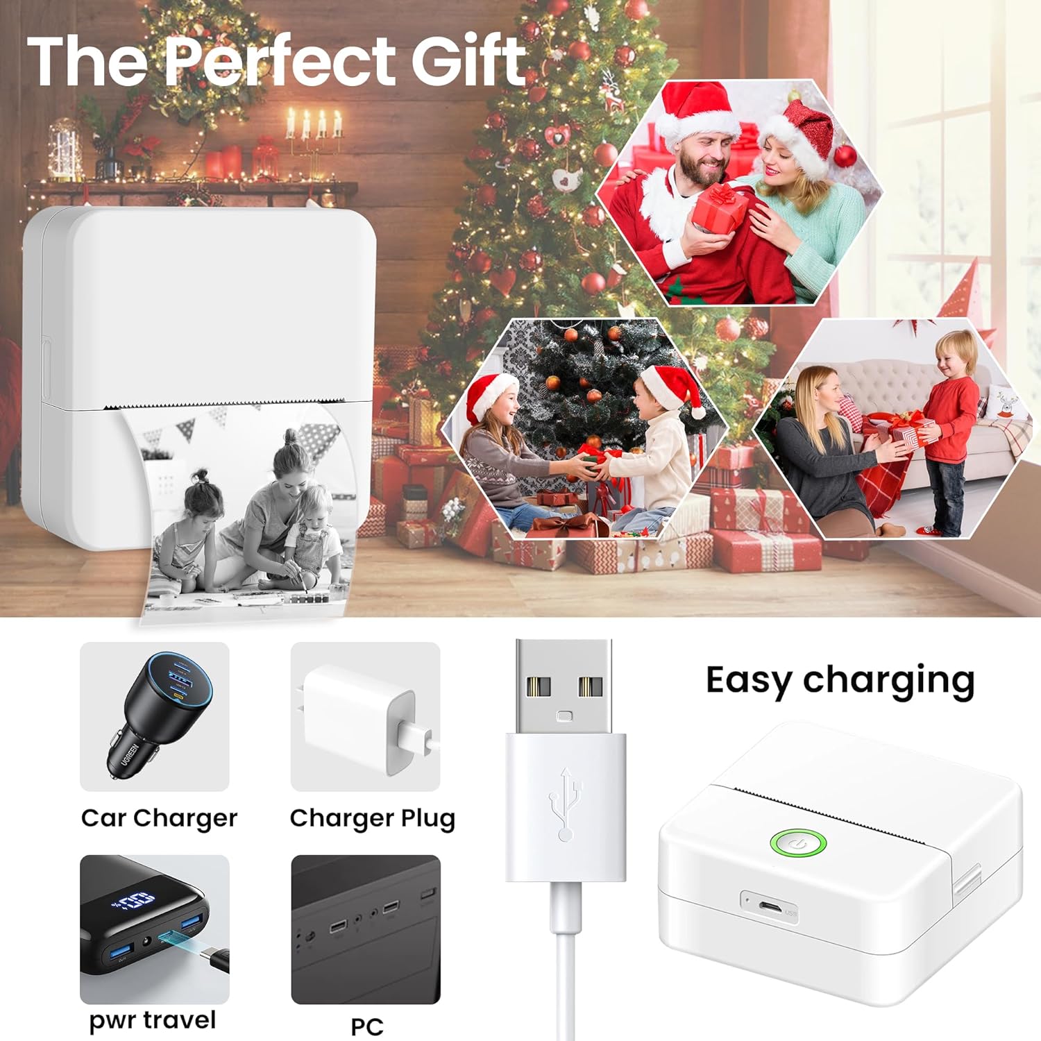 Ready Stock Mini Portable Thermal Printer Mobile Printer Photo Printer ...