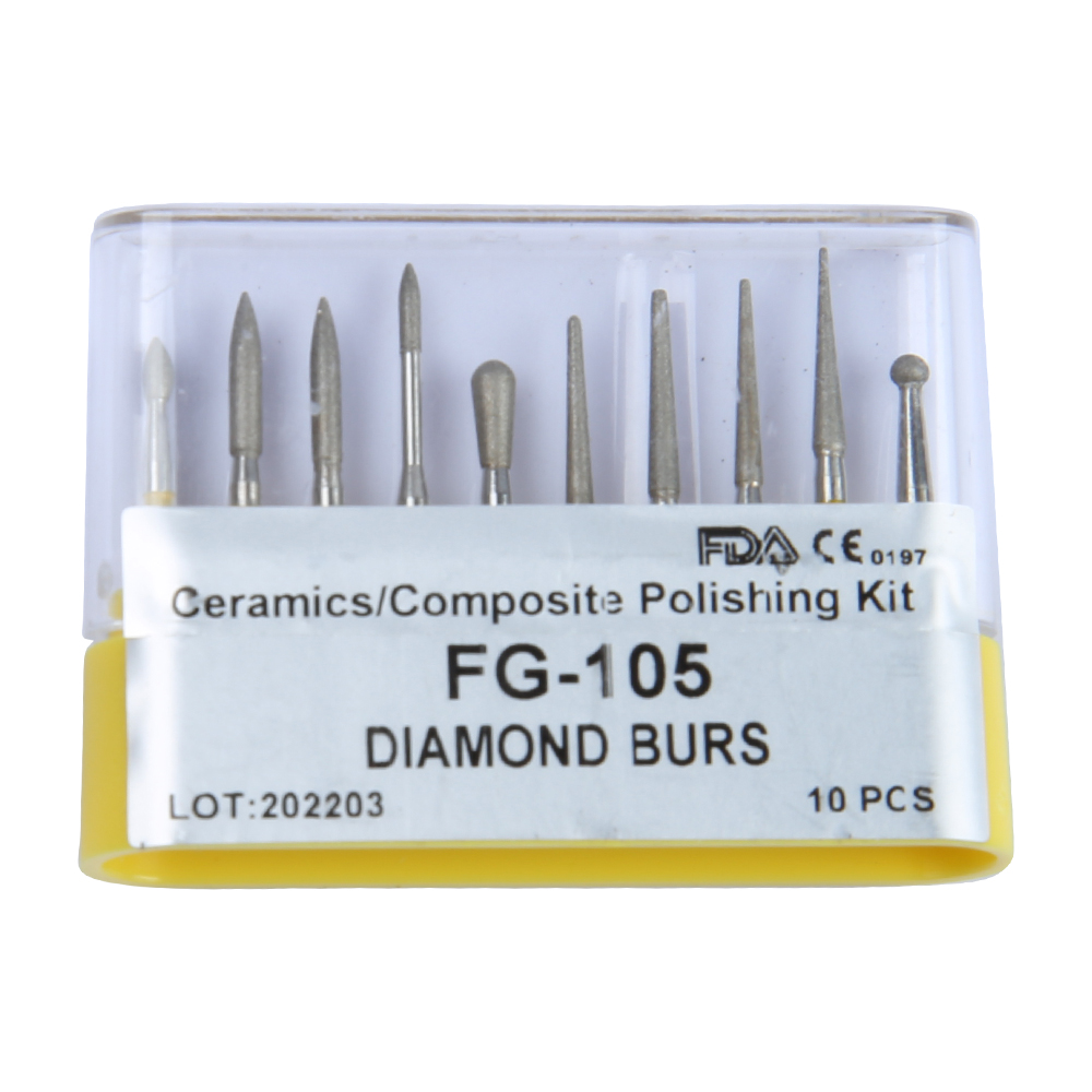10pcs/box Dental Diamond Burs for Teeth Porcelain Ceramics Composite ...