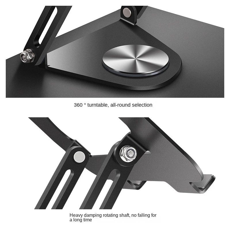 Universal 360° Rotation Laptop & Tablet Stand Foldable Adjustable Desk ...