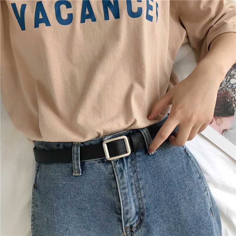 Casual chic Retro Belt Simple And Versatile Thin Belt Korean Jeans Belt ...