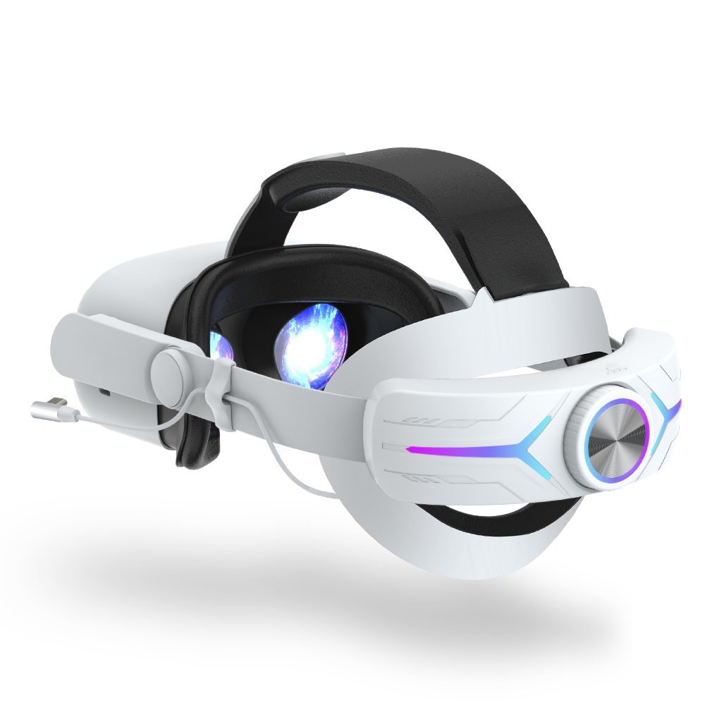 Elite Head Strap With 8000mAh Battery For Meta Oculus Quest 3 VR - Adjustable White