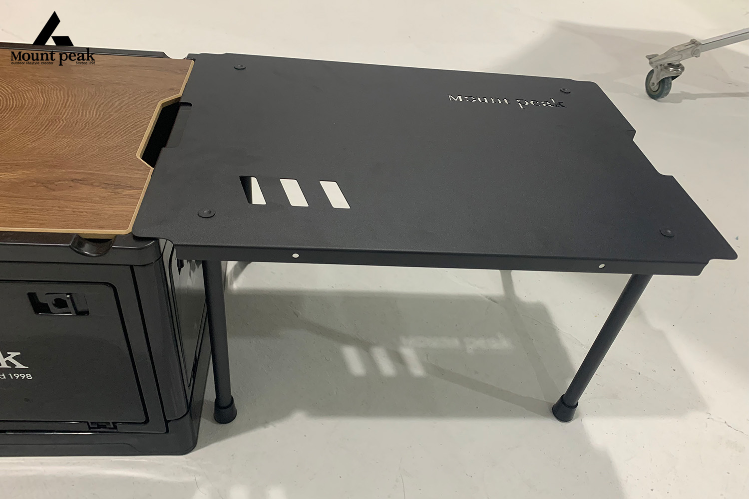 Mountpeak multifunctional wooden lid storage box side table foldable