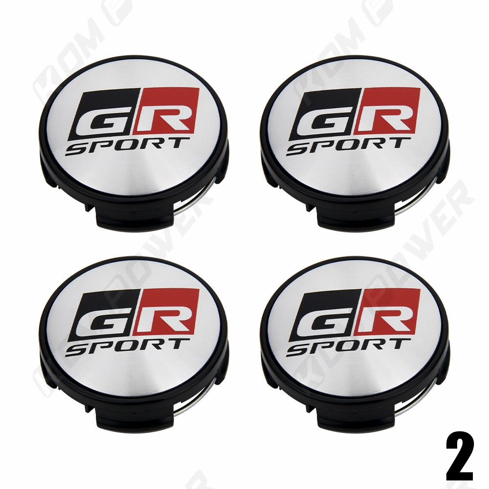4PCS OD 62MM / ID 60MM Rim Cap GR SPORT Logo Emblem Sticker Wheel ...