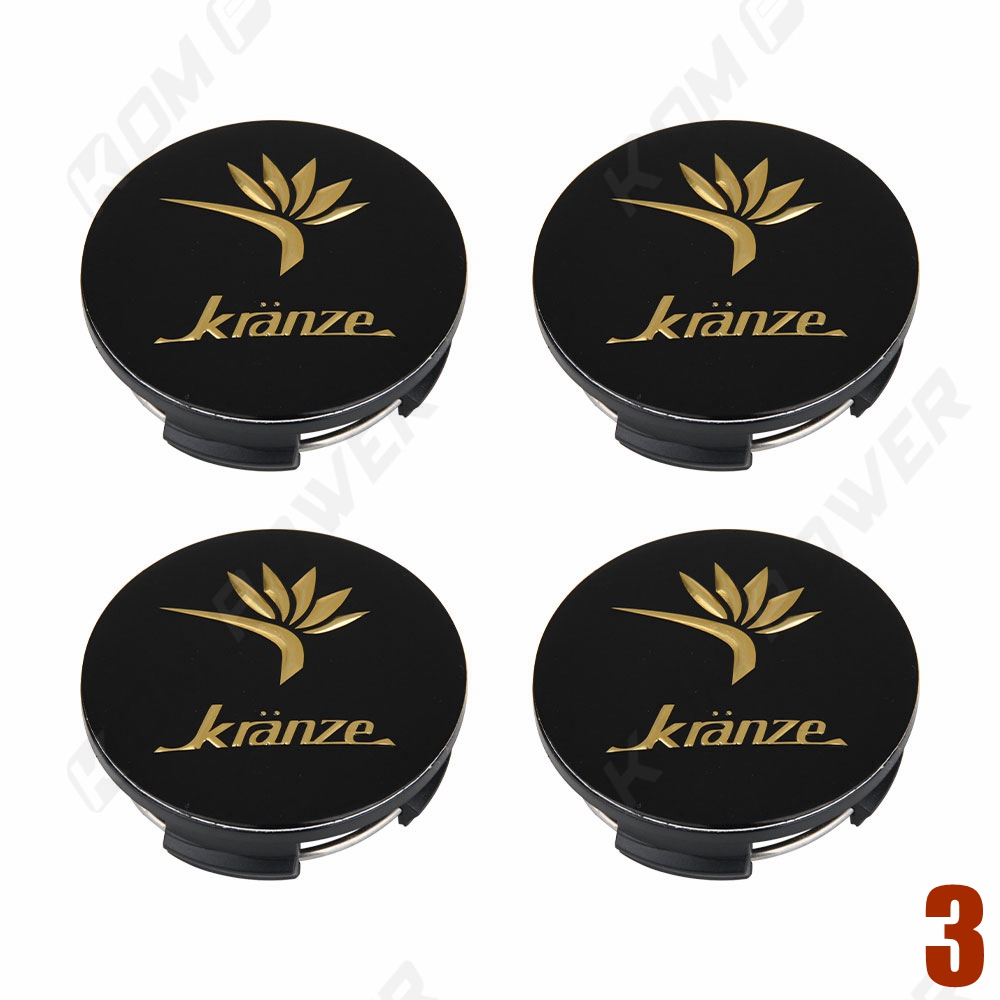 4-Piece Wheel Center Caps - 57mm Universal Fit With Carbon Pattern - Mazda & More