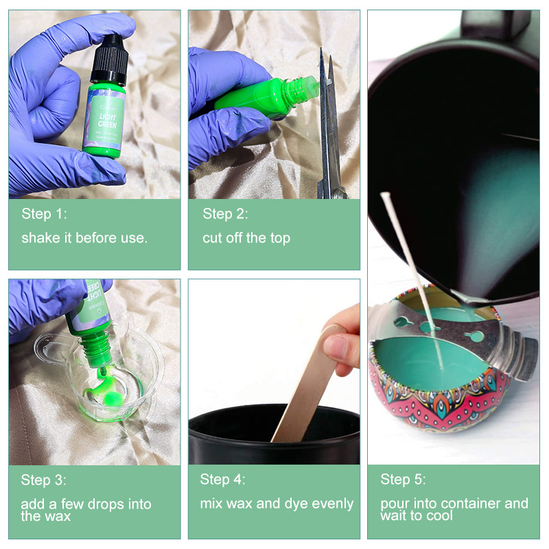 20 Colors Candle Dyes 10ml Dyeing Pigment Liquid Color Essence for DIY ...