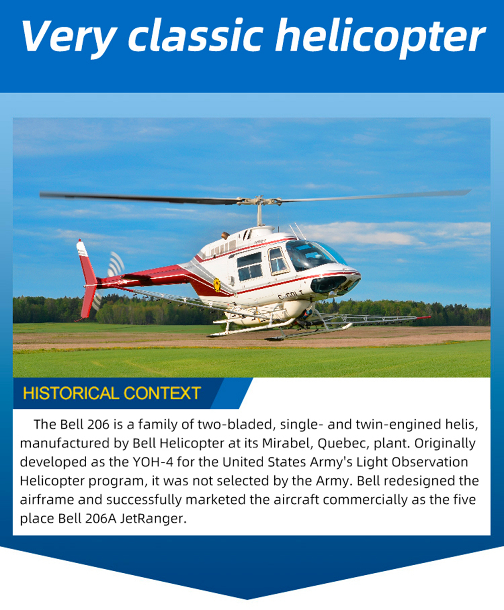 Hélicoptère RC Fly Wing Bell 206 V3 RTF 6CH - Neuf, échelle 1/16, Moteur Brushless, GPS