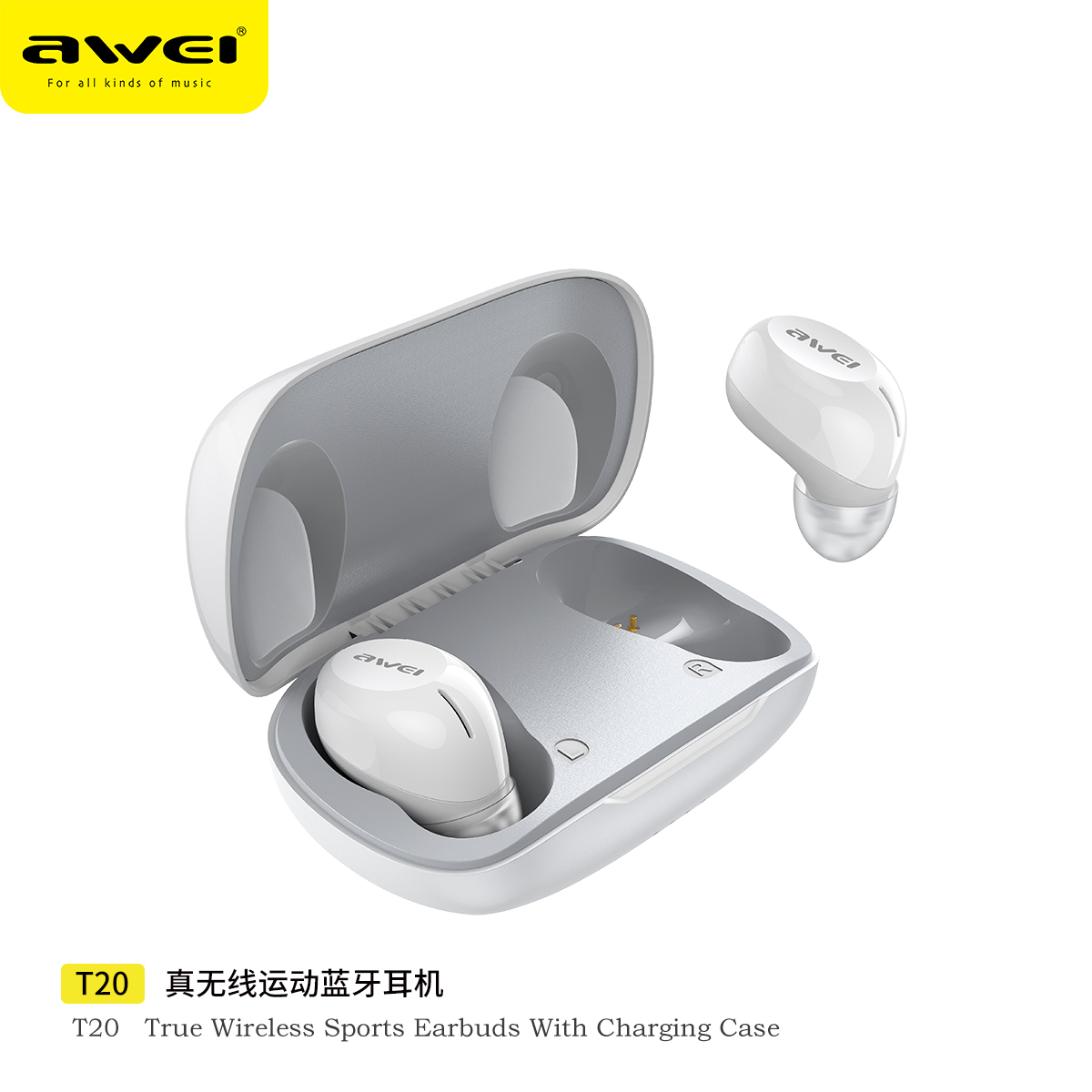 Awei T20 TWS In Ear Mini Earbuds Gaming Bluetooth 5.3 Quality Sound ...