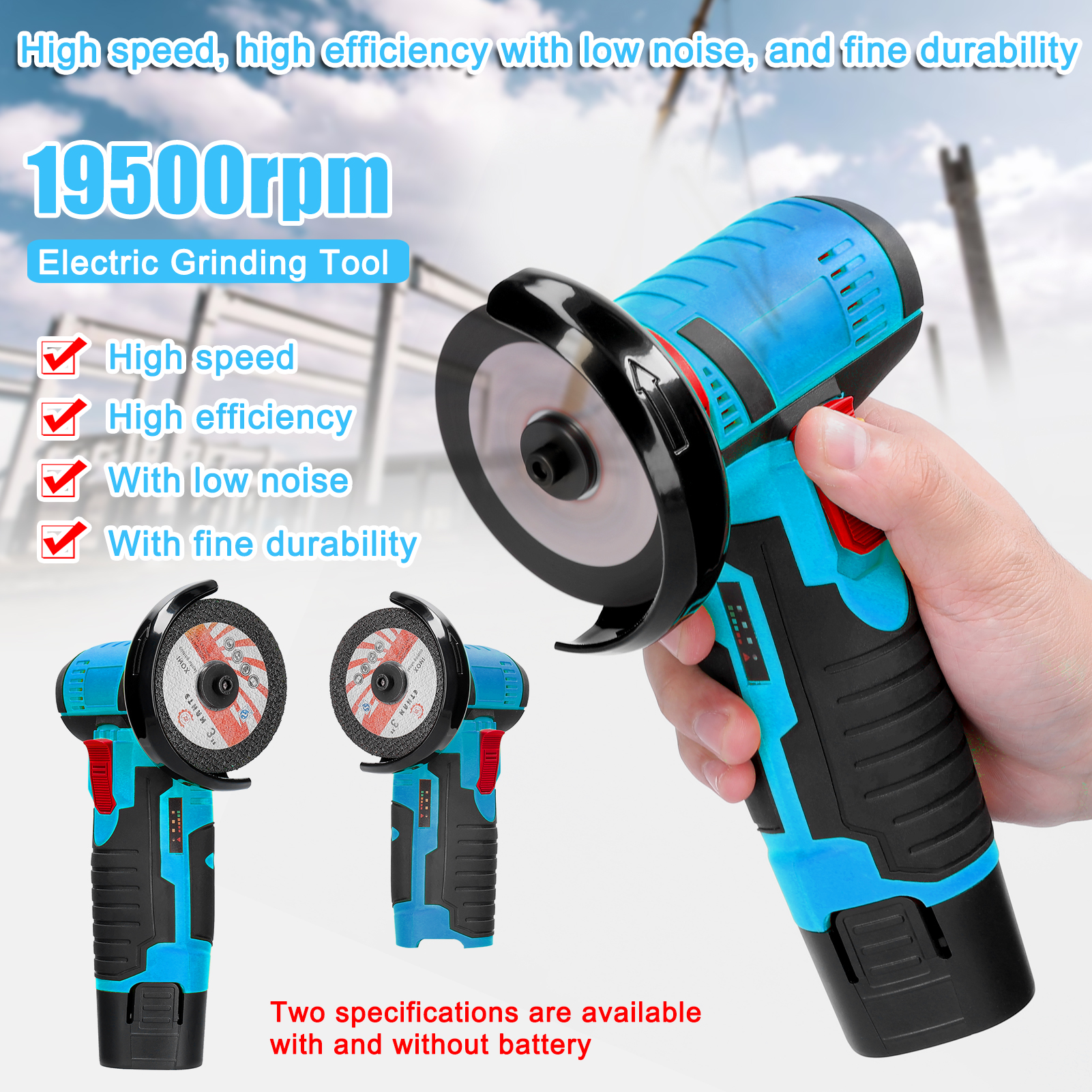 [LOCAL LIFE] 12V 19500rpm Electric Grinding Tool Electric Angle Grinder ...