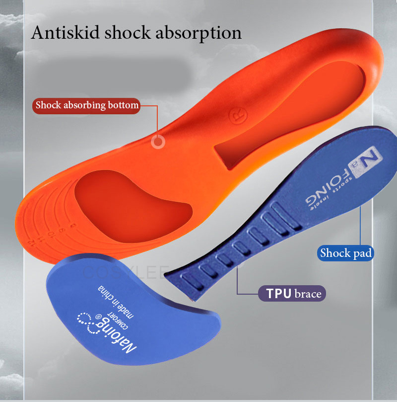 Orthotic Insoles Arch Support Flatfoot Shoe Soles Soft Safety Inserts ...
